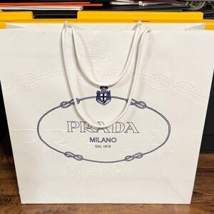 Prada Shopping Bag with Navy Logo